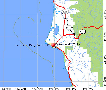 Crescent City North, CA map