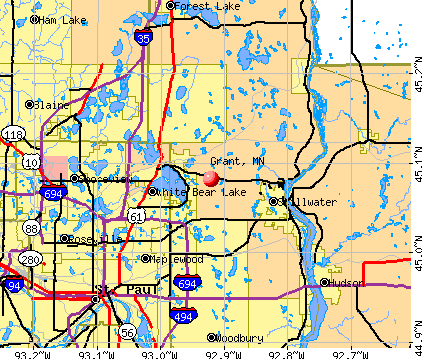 Grant, MN map