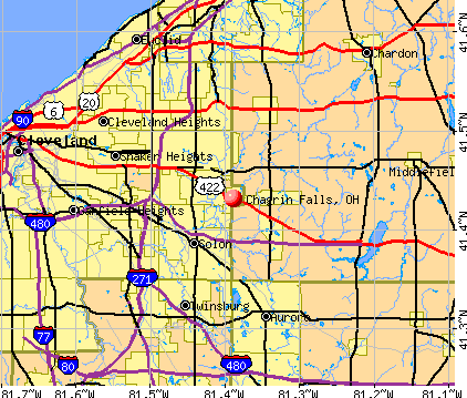 Chagrin Falls, OH map