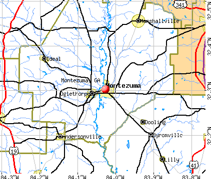 Montezuma, GA map