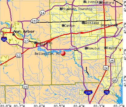 Belleville, MI map