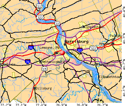 Lemoyne, PA map