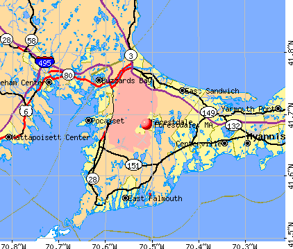 Forestdale, MA map