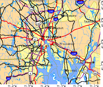 East Providence, RI map