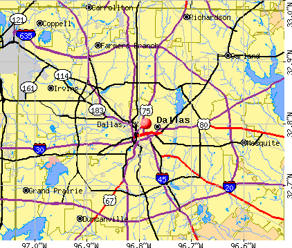 Dallas, TX map