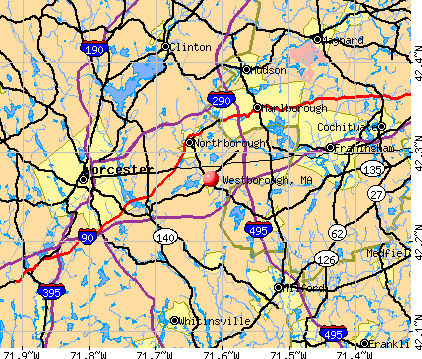Westborough, MA map