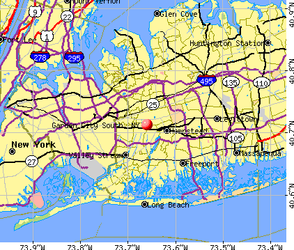 Garden City South, NY map