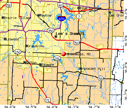 Greenwood, MO map