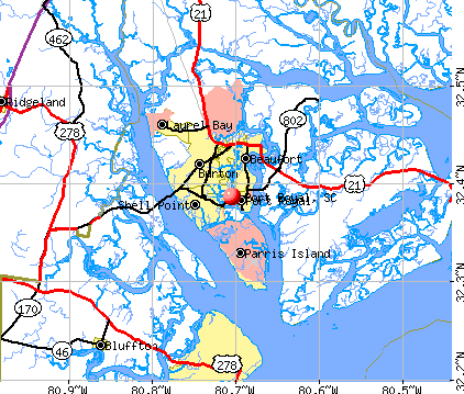 Port Royal, SC map