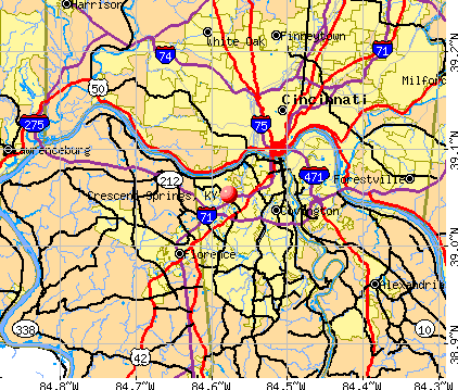 Crescent Springs, KY map