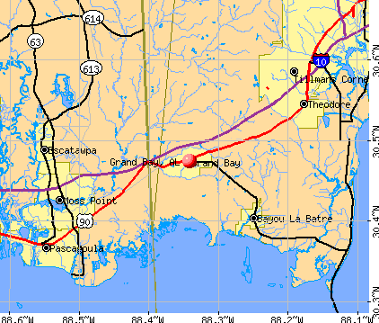 Grand Bay, AL map