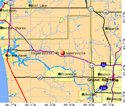 Coopersville, MI map
