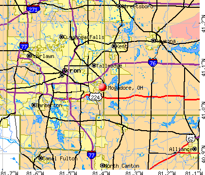 Mogadore, OH map