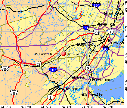 Plainfield, NJ map