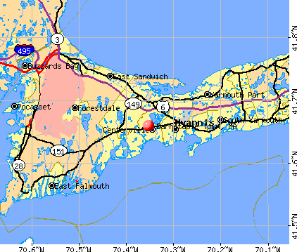 Barnstable Town, MA map