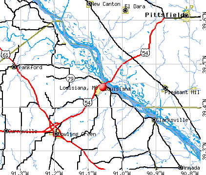 Louisiana, MO map