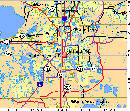 Holden Heights, FL map
