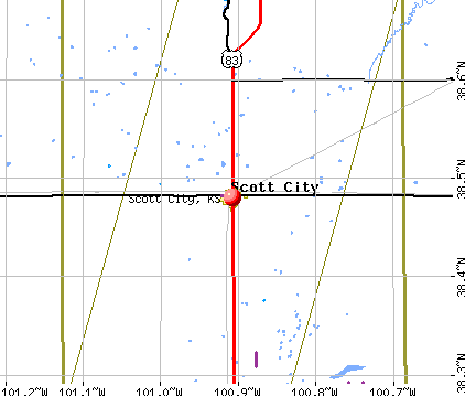 Scott City, KS map