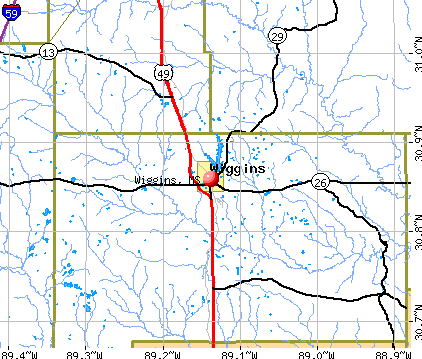 Wiggins, MS map