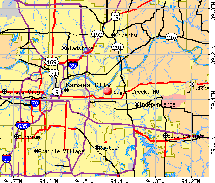 Sugar Creek, MO map