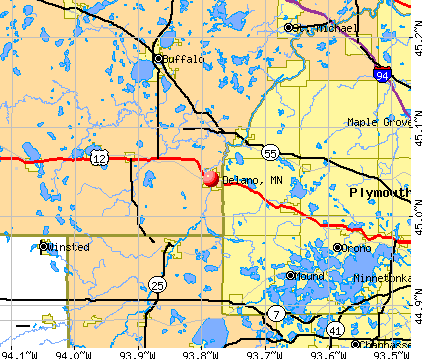 Delano, MN map