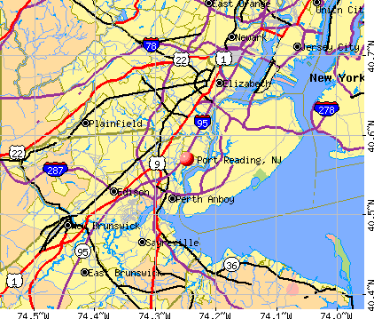 Port Reading, NJ map