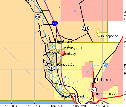 Westway, TX map