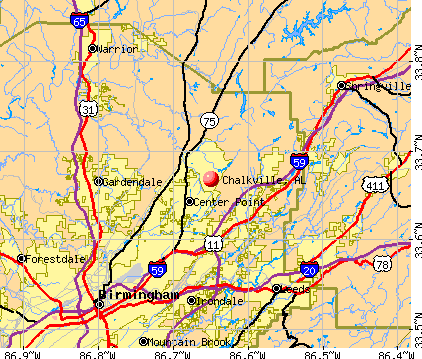 Chalkville, AL map