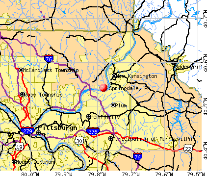 Springdale, PA map