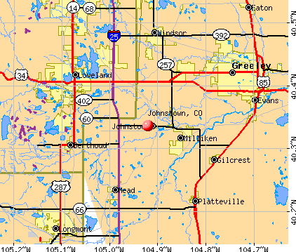 Johnstown, CO map