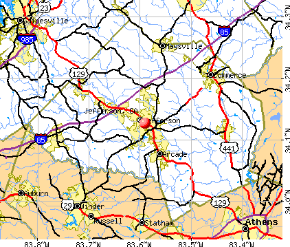 Jefferson, GA map