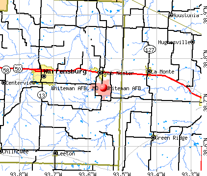 Whiteman AFB, MO map