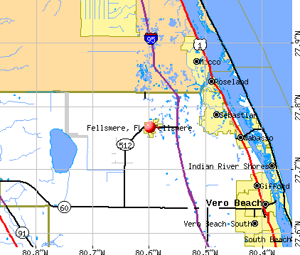 Fellsmere, FL map