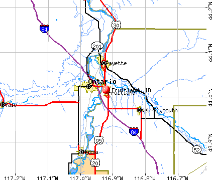 Fruitland, ID map