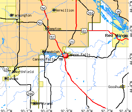 Cannon Falls, MN map