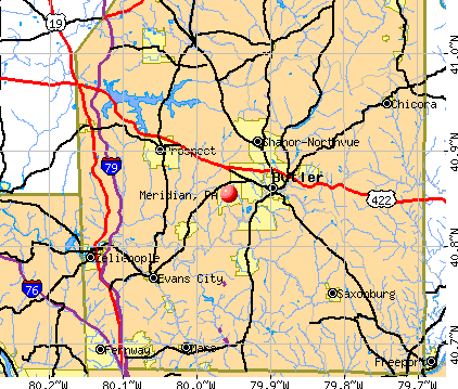 Meridian, PA map