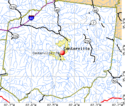 Centerville, TN map