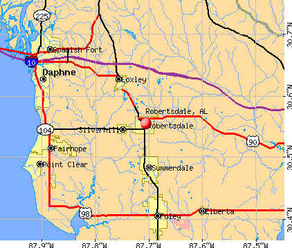 Robertsdale, AL map