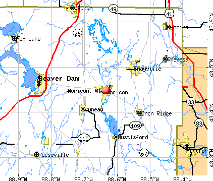 Horicon, WI map