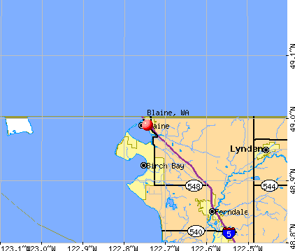 Blaine, WA map