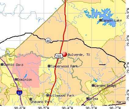 Bulverde, TX map