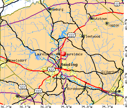 Laureldale, PA map