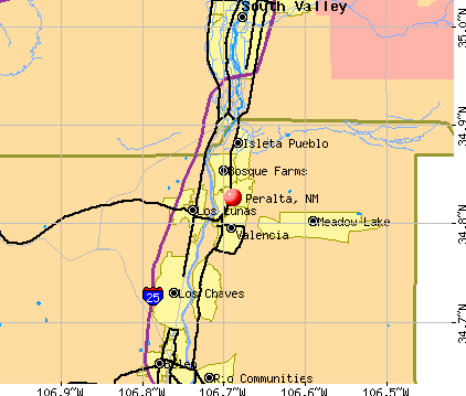 Peralta, NM map