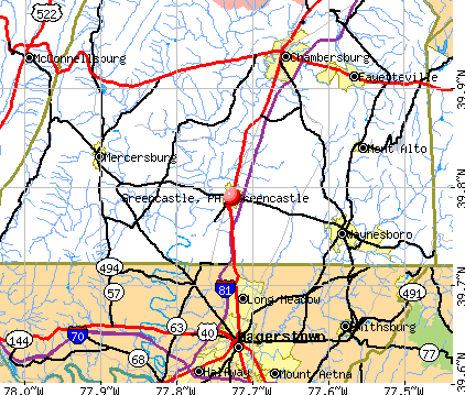Greencastle, PA map