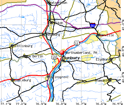 Northumberland, PA map