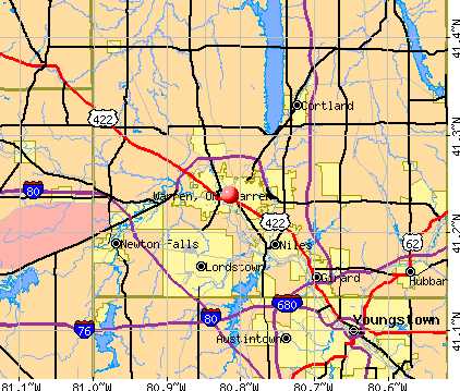 Warren, OH map