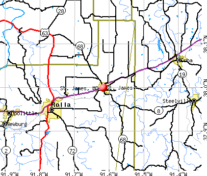St. James, MO map