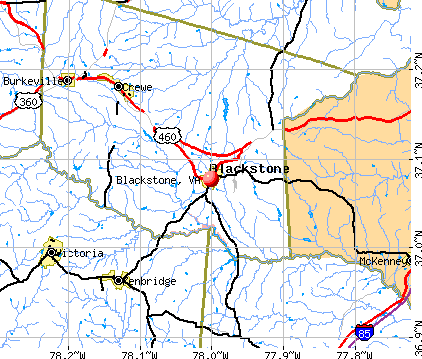 Blackstone, VA map