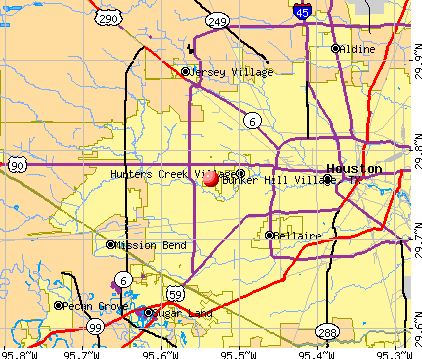 Bunker Hill Village, TX map