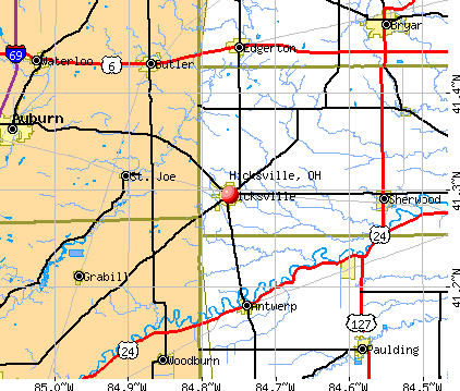 Hicksville, OH map